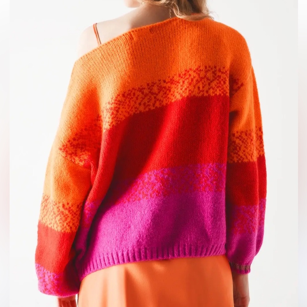 Q2 Cardigan Open Front Multicolored Size Medium
Wool‎ Blend